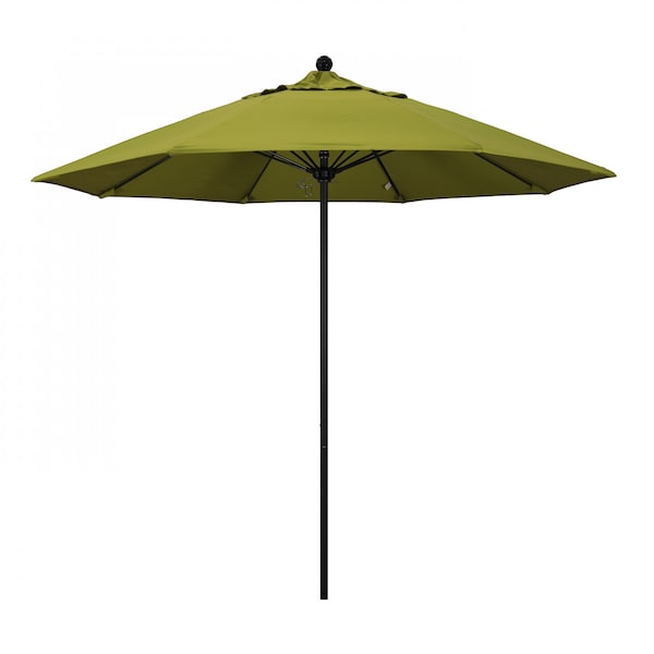 California Umbrella 9' Black Aluminum Market Patio Umbrella, Pacifica Ginkgo 194061335819 - main